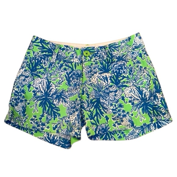 Lilly Pulitzer Pants - Lilly Pulitzer The Callahan Limeade Print Shorts Women’s Size 00